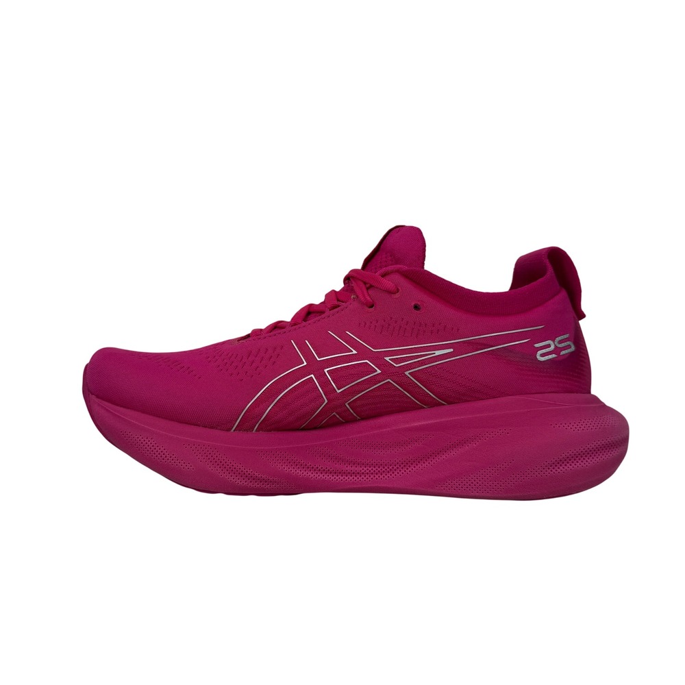 Asics Gel Nimbus 25 Running Shoes Womens 9 Pink Rave Silver 1012B356 701 - Picture 4 of 14
